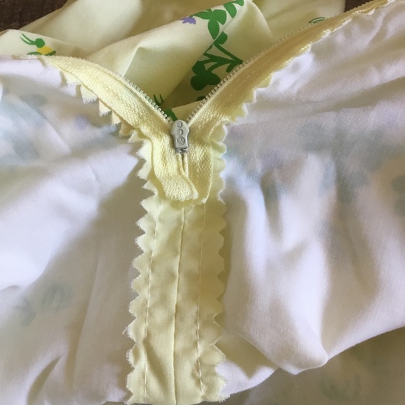 Vintage 70’s The Vested Gentress Yellow Floral Lined Skirt - Picture 12 of 12